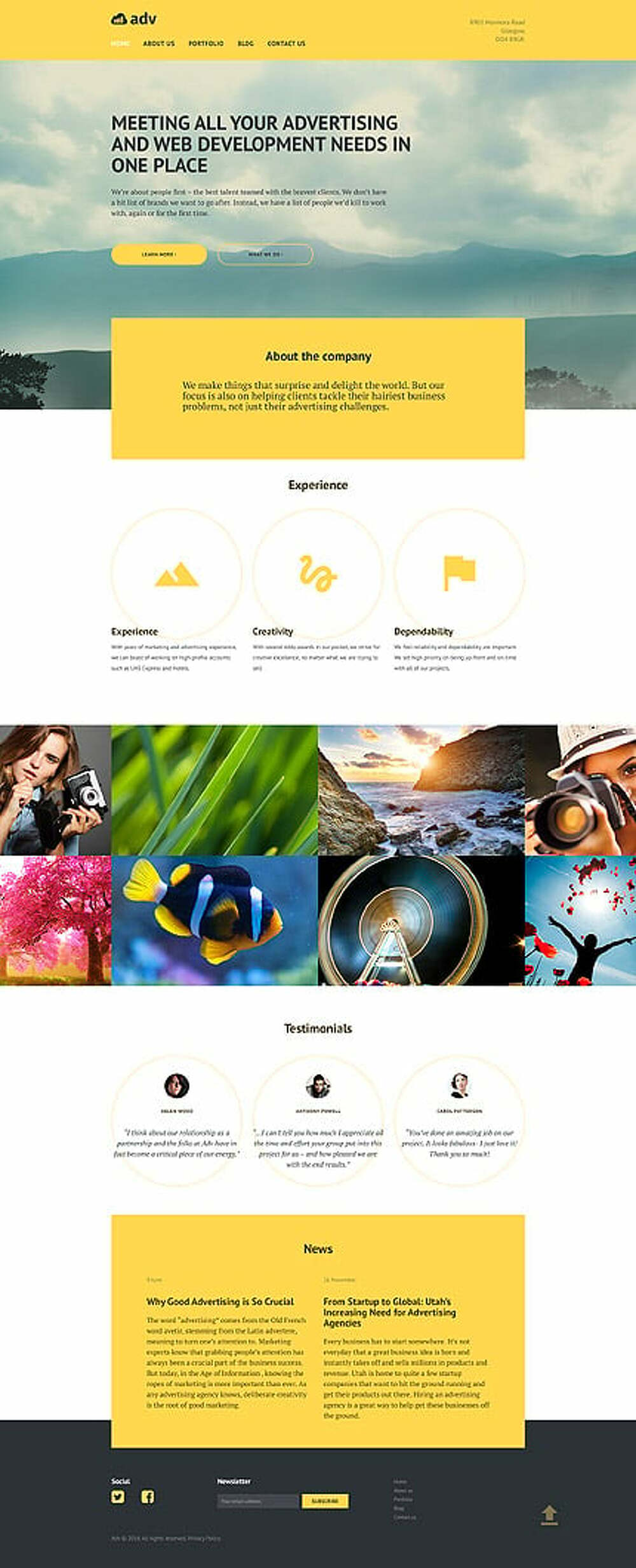 Adv - Bright And Stylish WordPress Advertising Theme