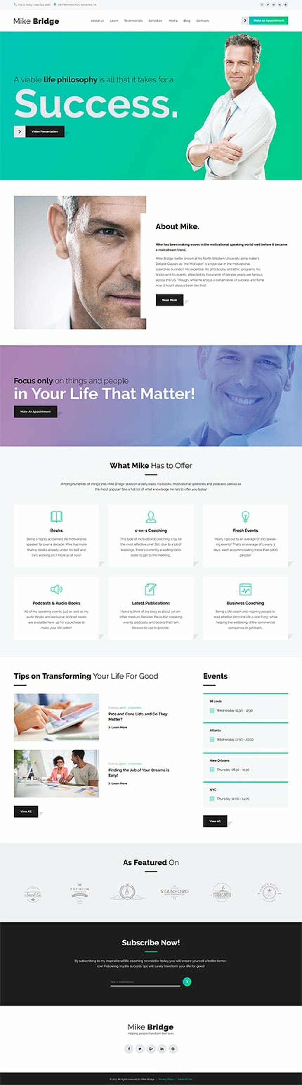 Mike Bridge - Motivational Coach WordPress Theme