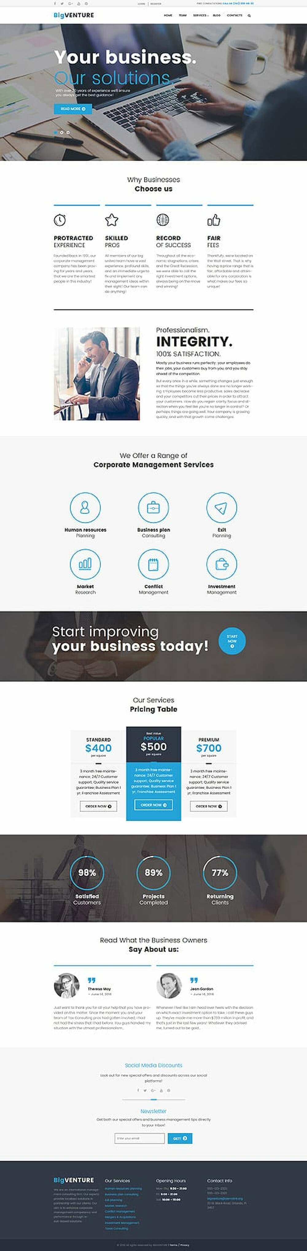 BigVenture - Business& Consulting WordPress Elementor Theme