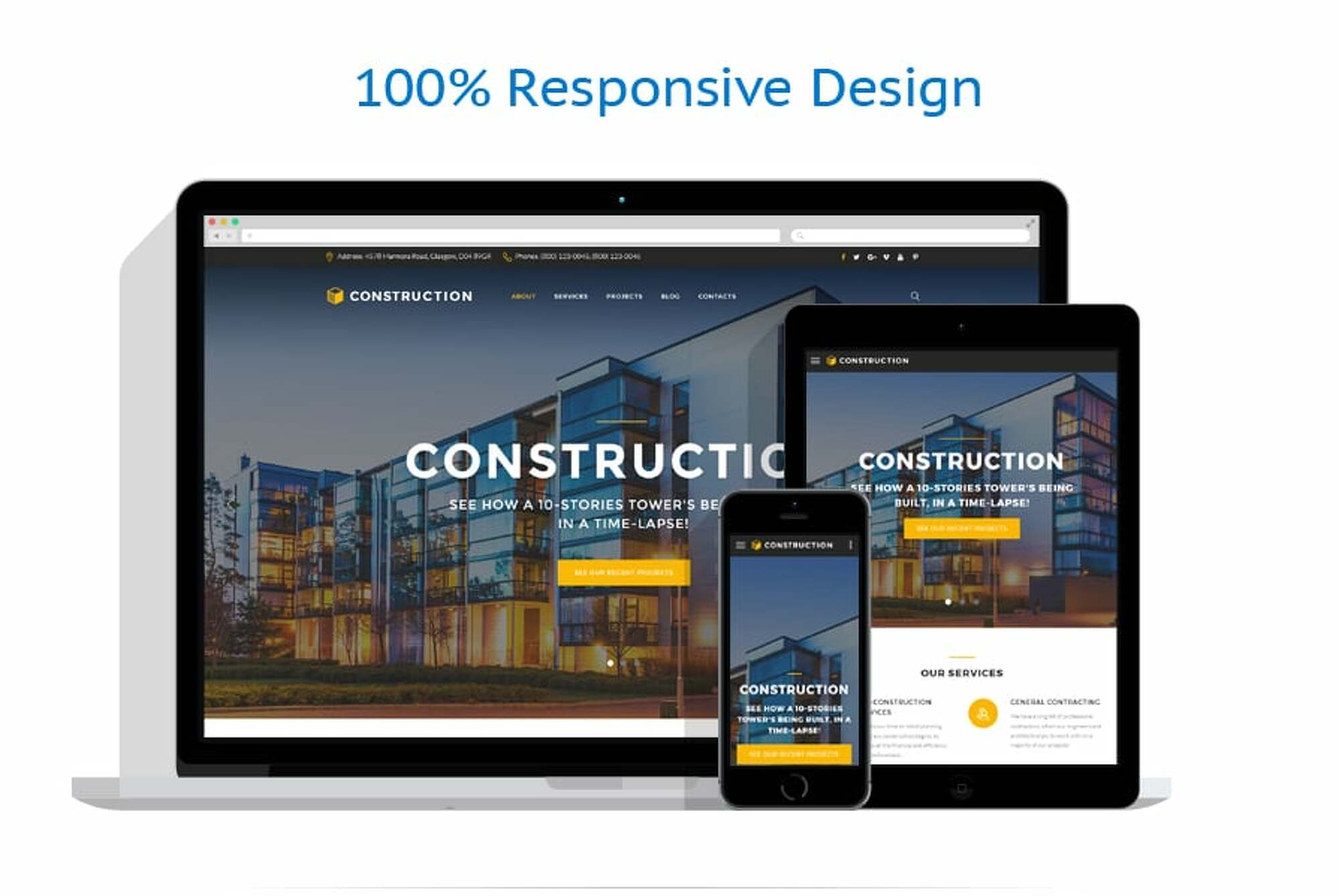 Construction Company HTML5 Website Template