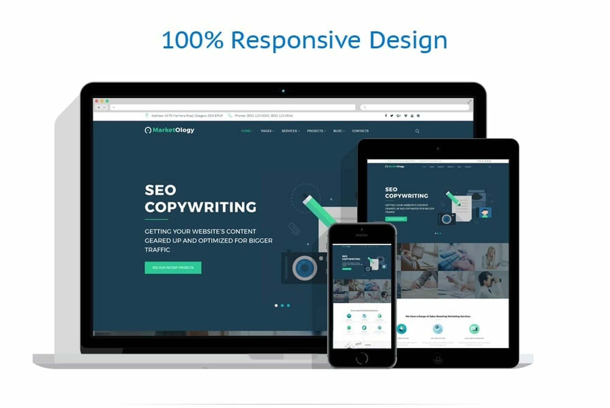 MarketOlogy - SEO and Marketing Agency Responsive WordPress Theme