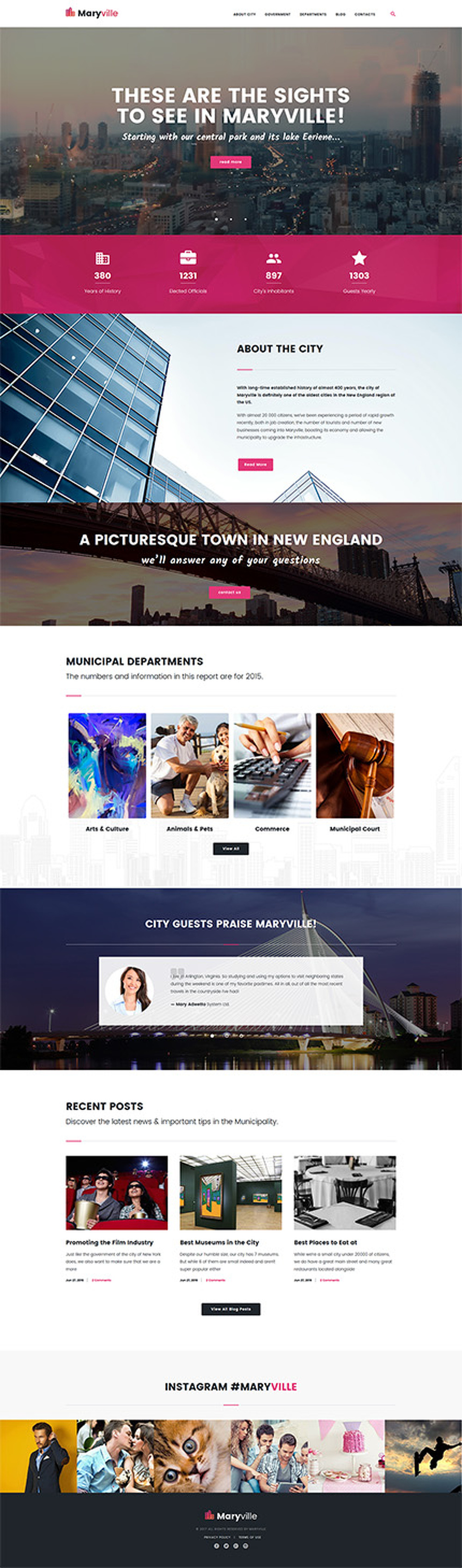 Maryville - City Portal& City Guide WordPress Theme