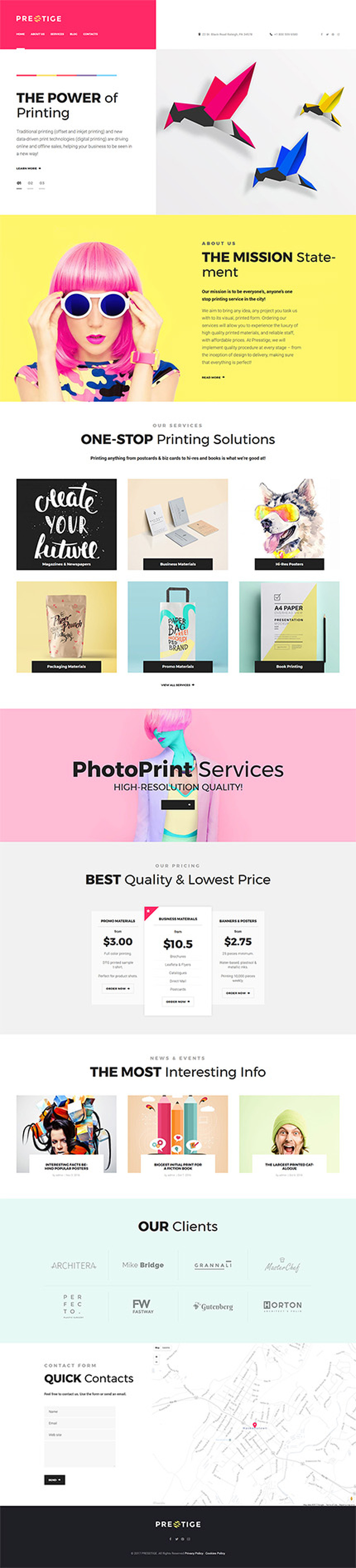 Presstige - Digital Printing Company Responsive WordPress Theme