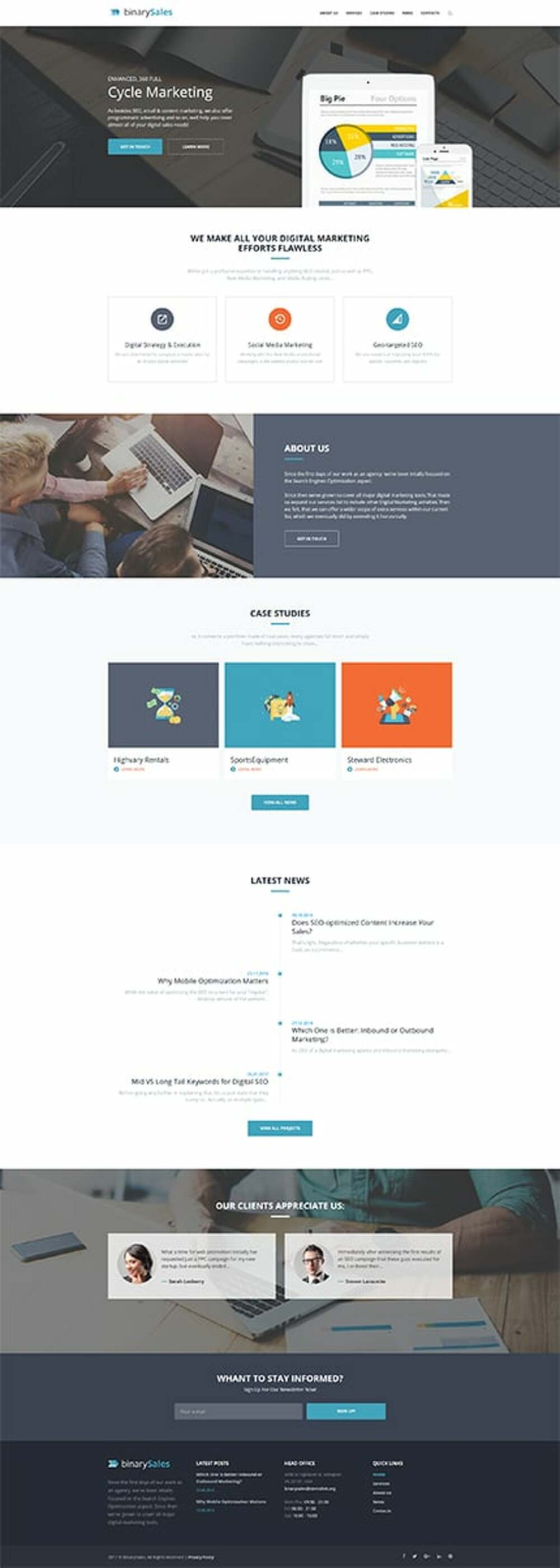 BinarySales - SEO& Digital Marketing WordPress Theme