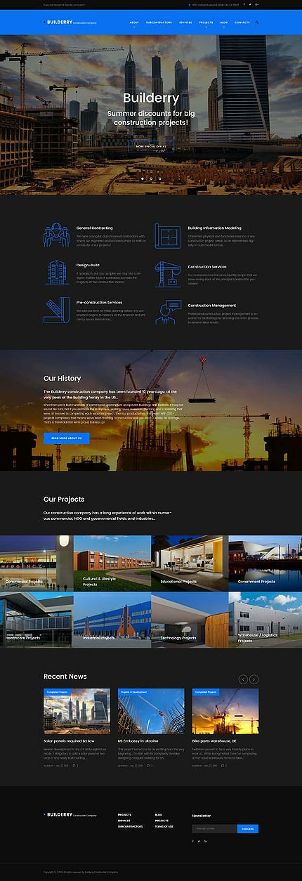 Builderry - Construction Company WordPress Theme