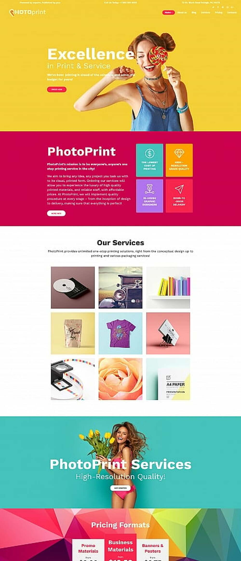 Print Shop Moto CMS 3 Template