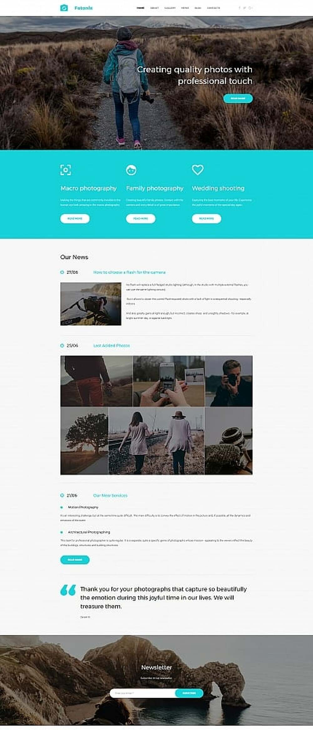 Fotonix Responsive Photo Gallery Template