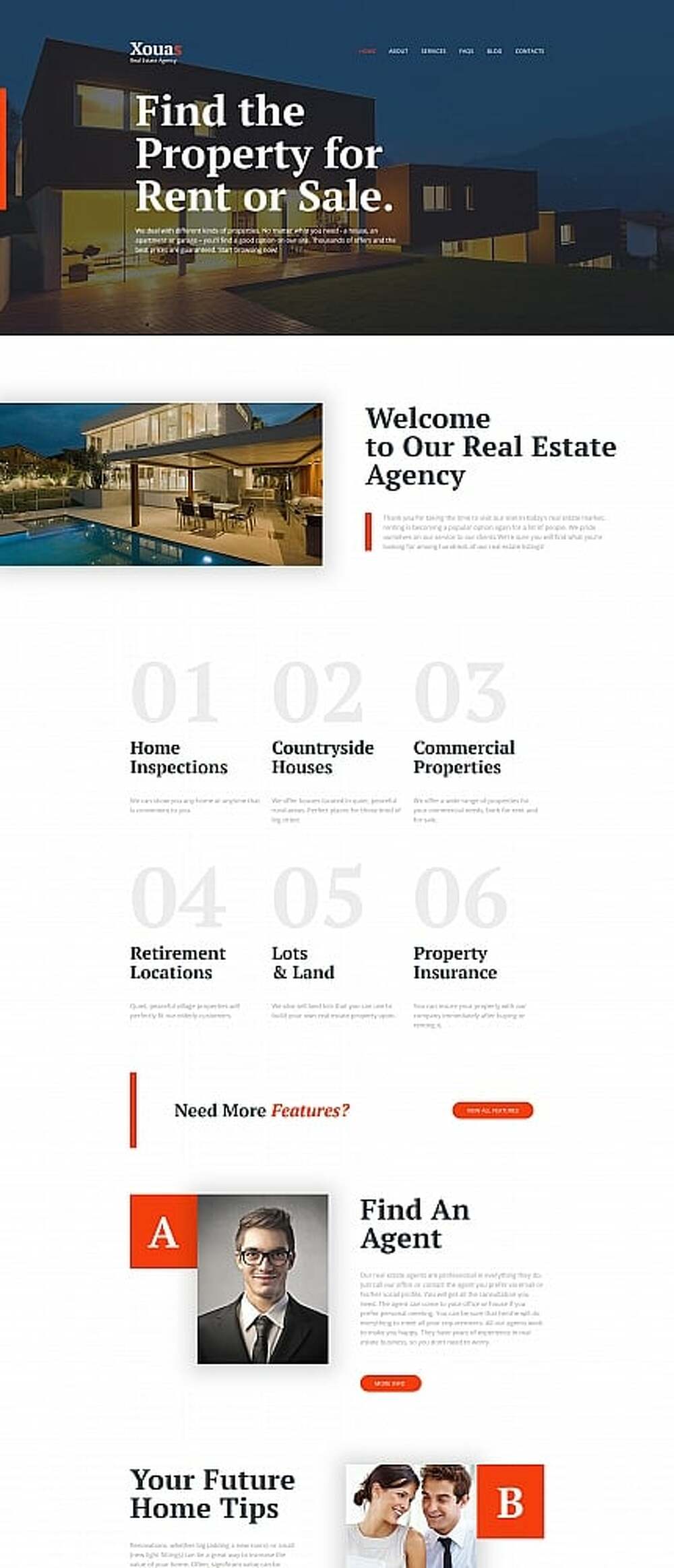 Xouas - Real Estate Responsive Moto CMS 3 Template