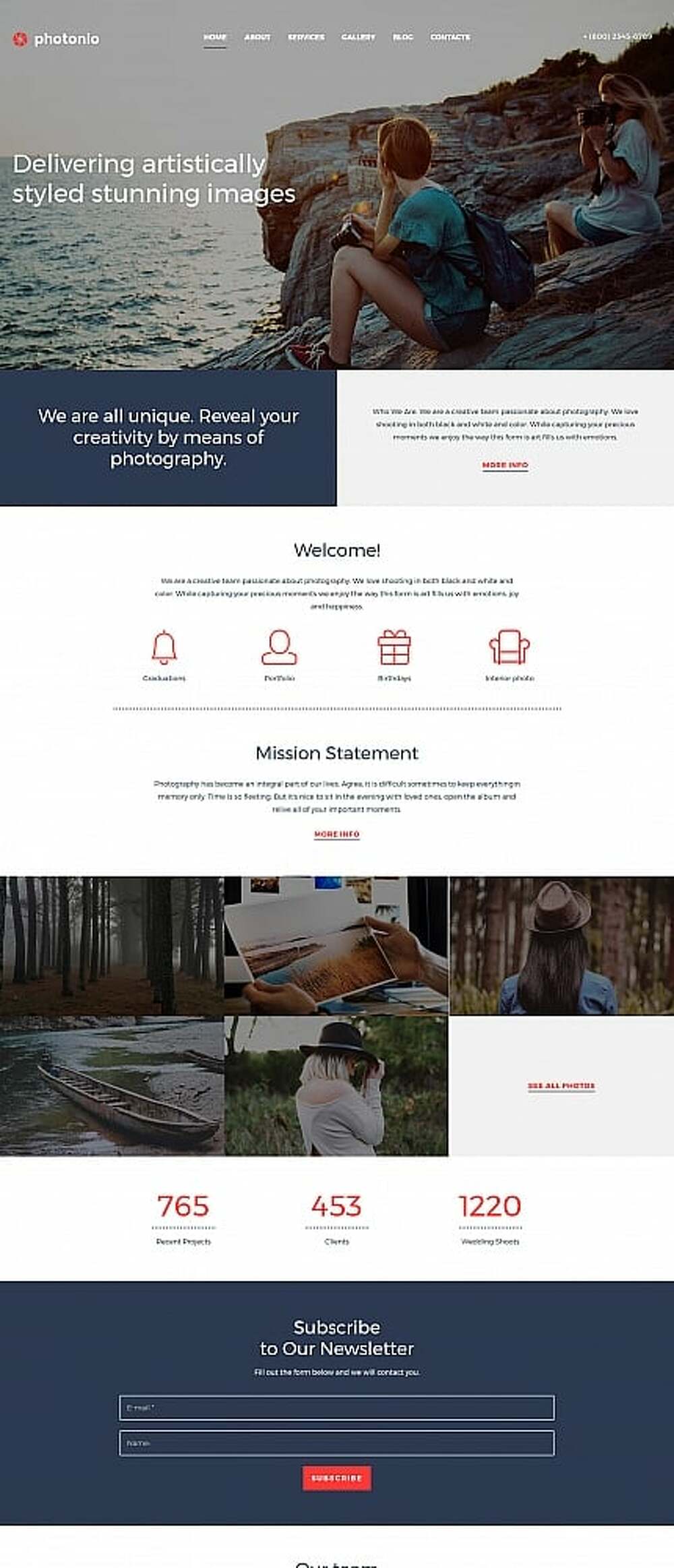 Photonio - Photo Gallery Photo Gallery Template