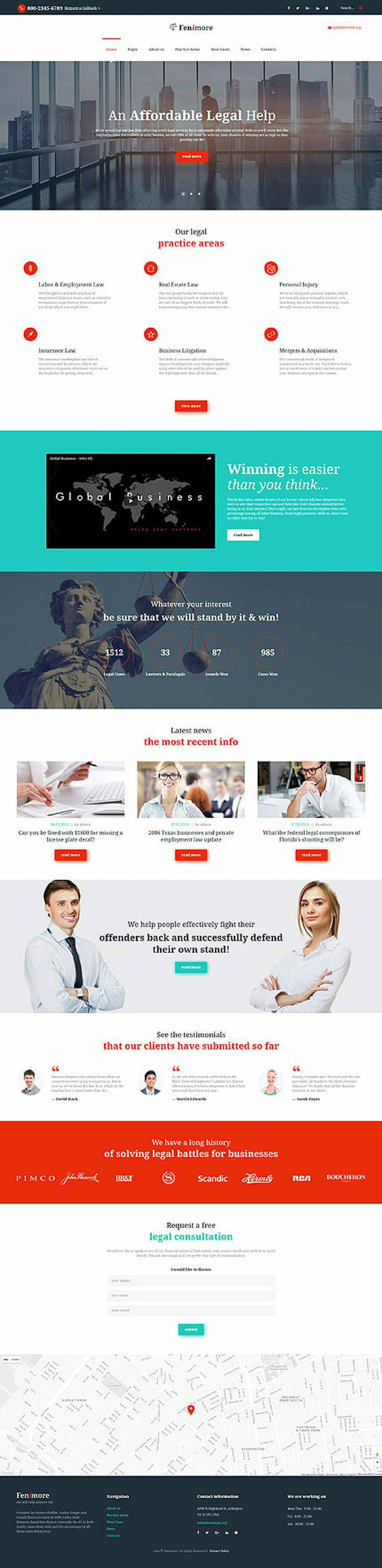 Law Firm Responsive Website Template