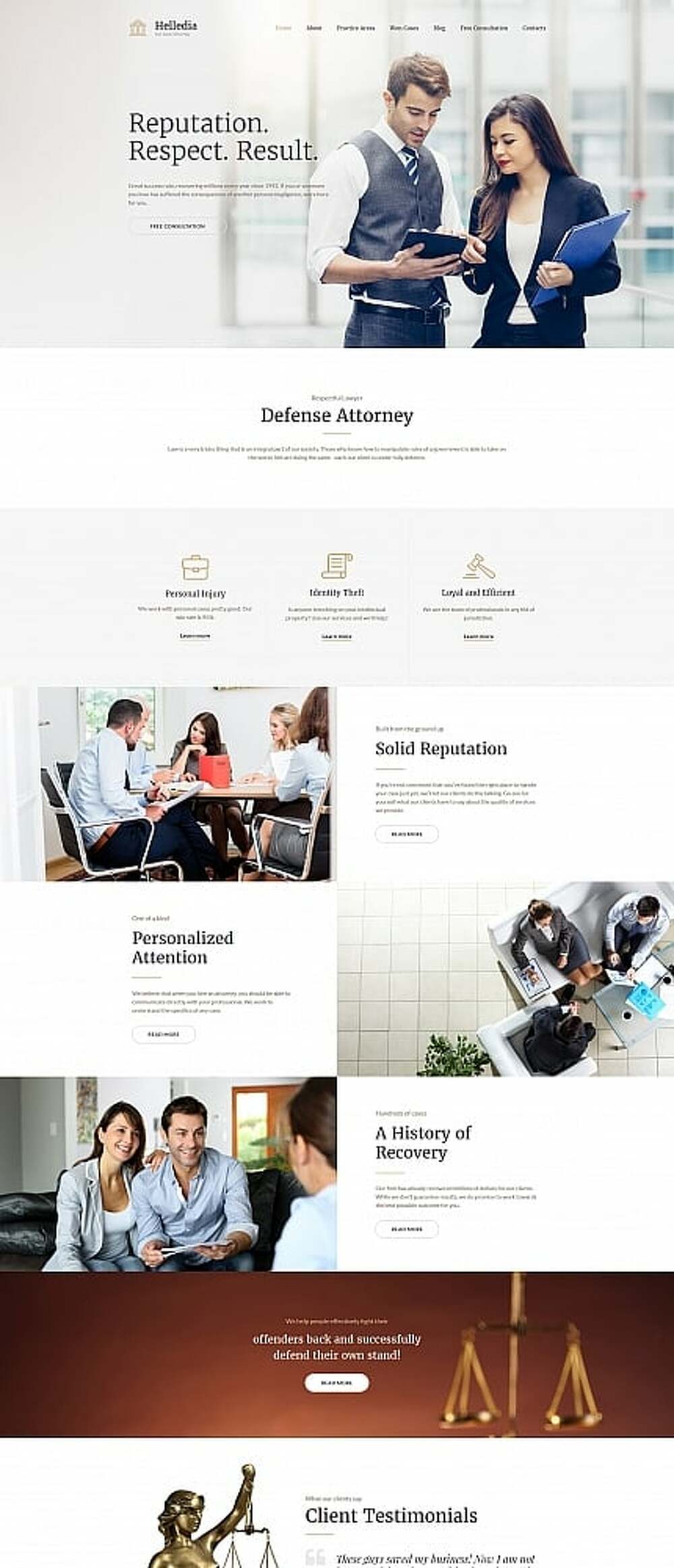 Helledia - Lawyer Premium Moto CMS 3 Template