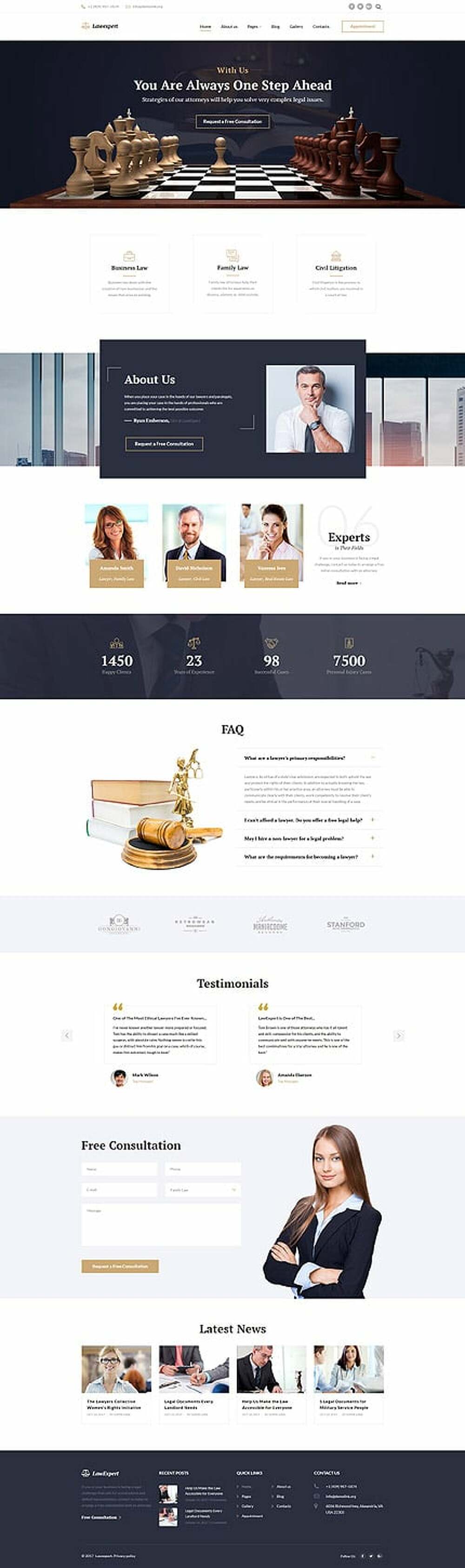 Law Firm Responsive Joomla Template