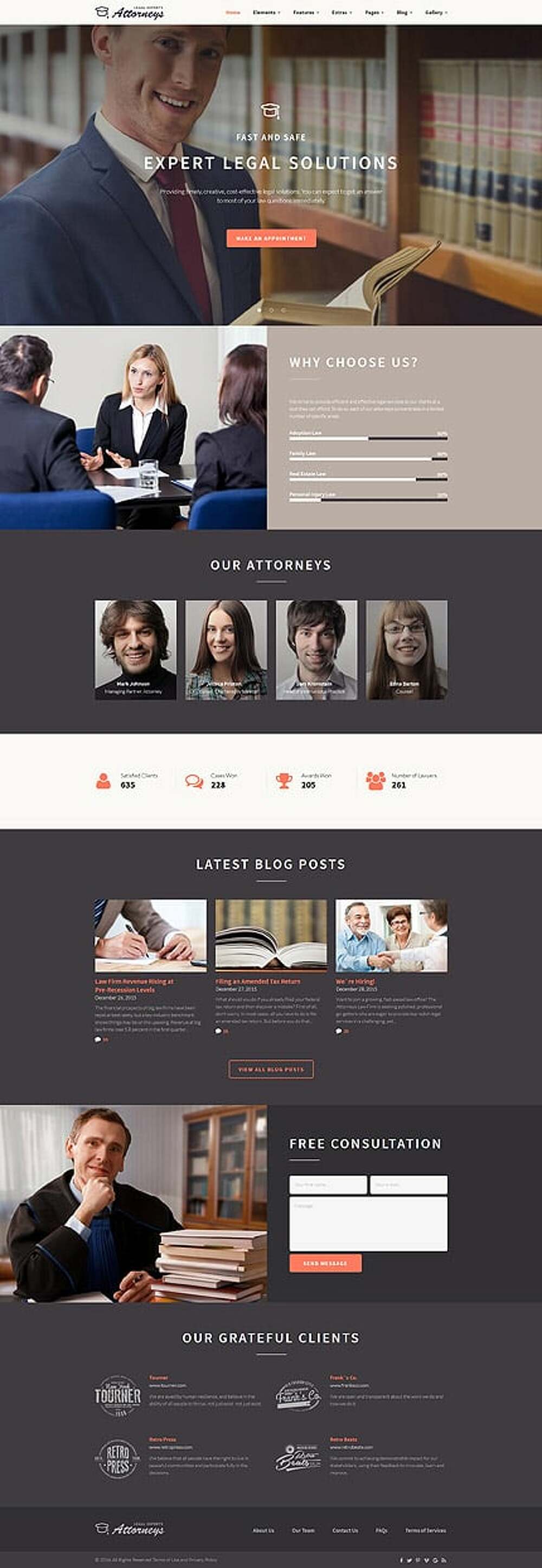 Law Firm Responsive Website Template