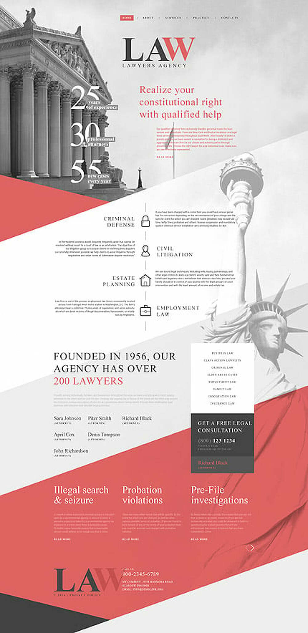 Law Firm Responsive Website Template