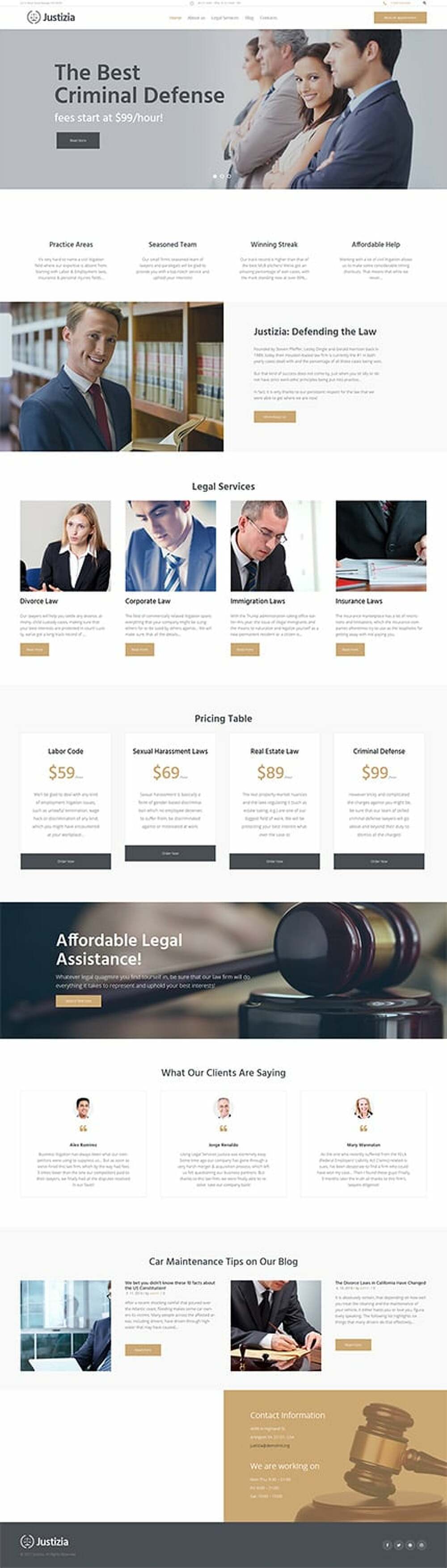 Justizia - Lawyer Services Responsive WordPress Theme