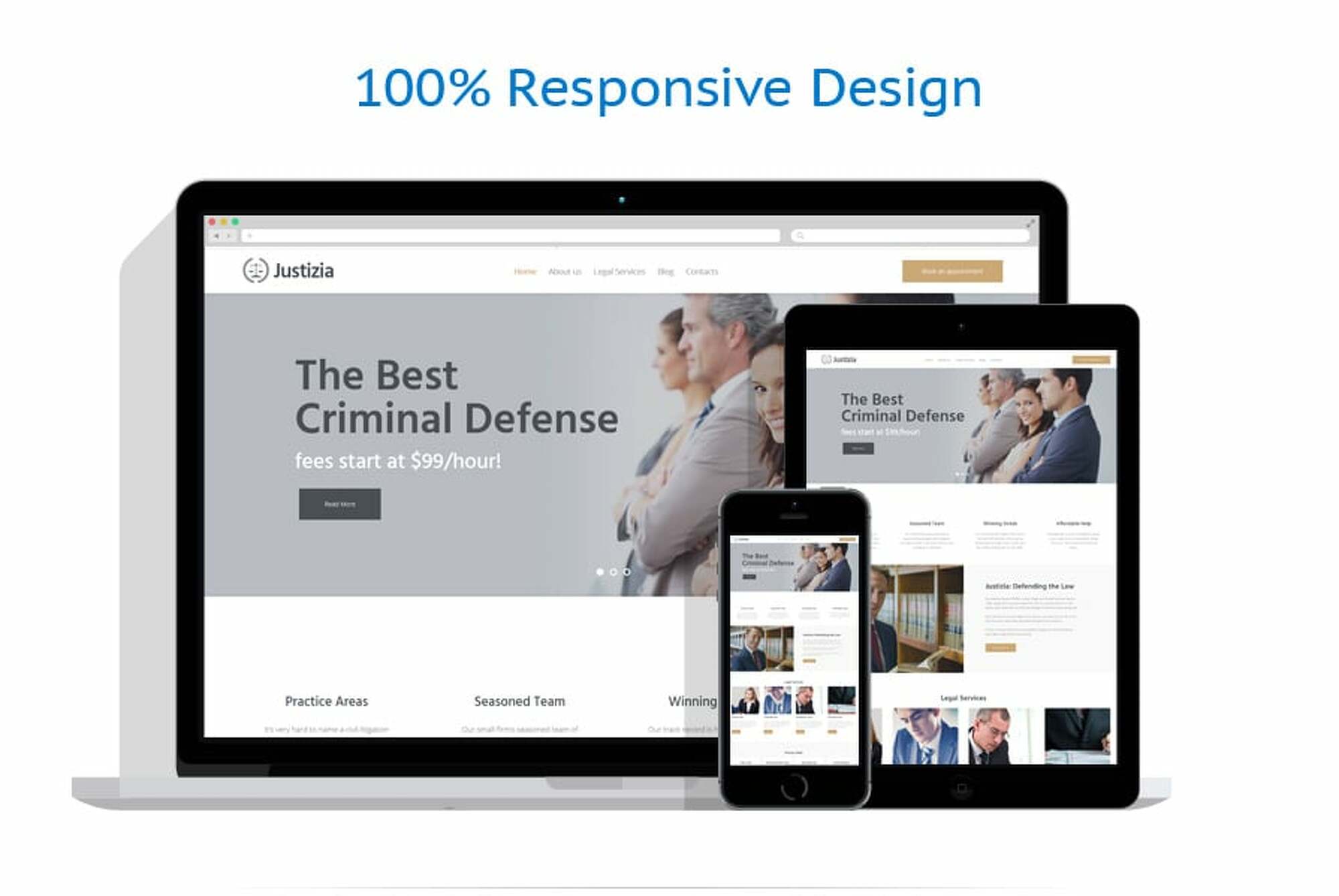 Justizia - Lawyer Services Responsive WordPress Theme