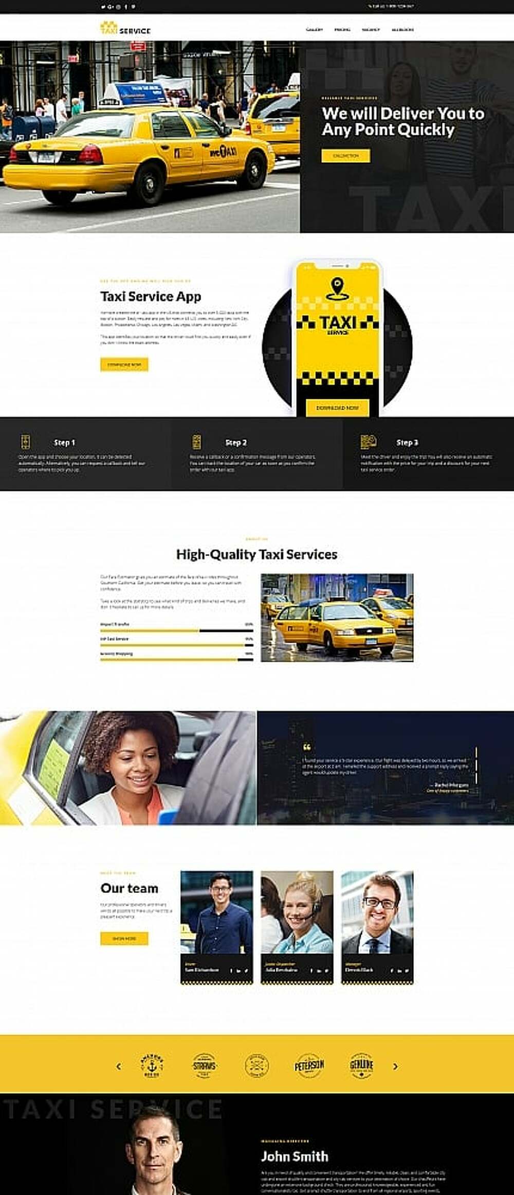 Taxi and Cab Booking Landing Page Template