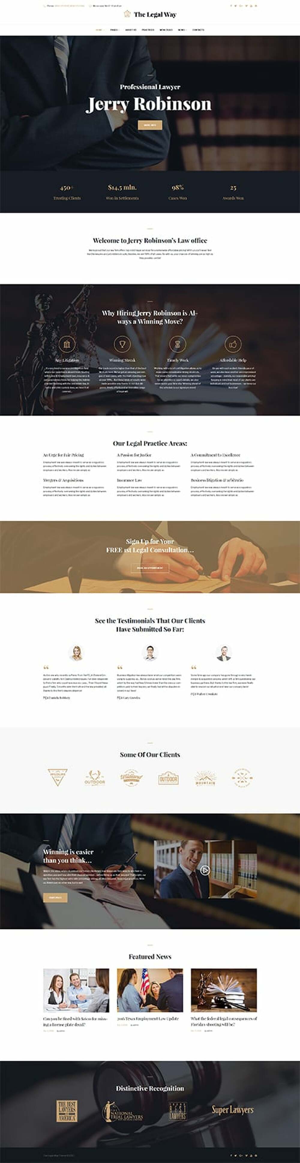 The Legal Way - Lawyer& Attorney WordPress Theme