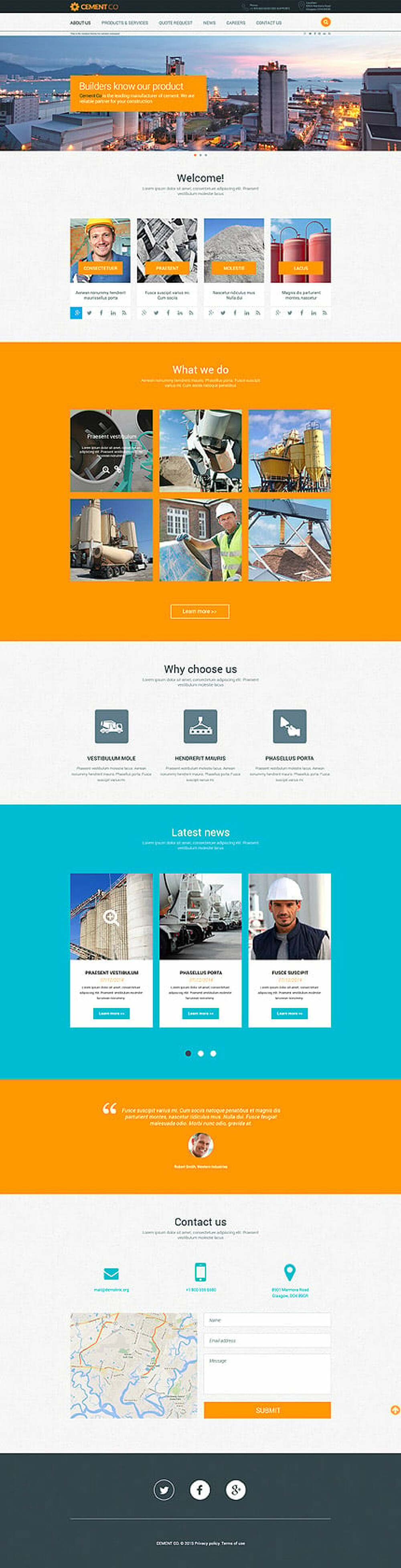 Cement Responsive Website Template