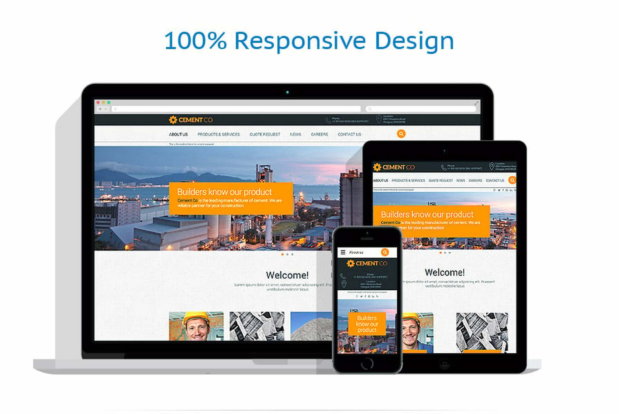 Cement Responsive Website Template