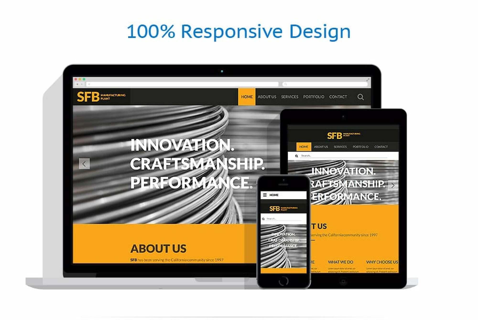 Industrial Responsive Website Template