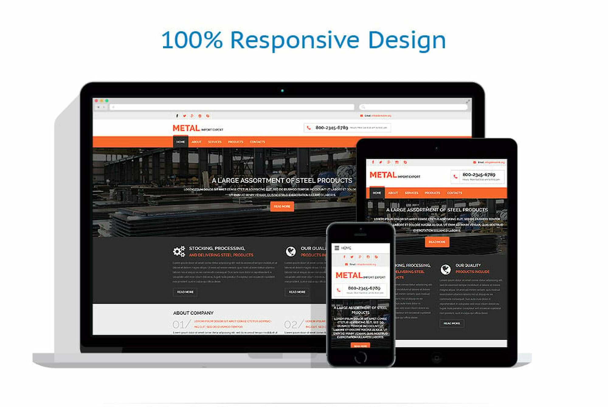 Industrial Responsive Website Template