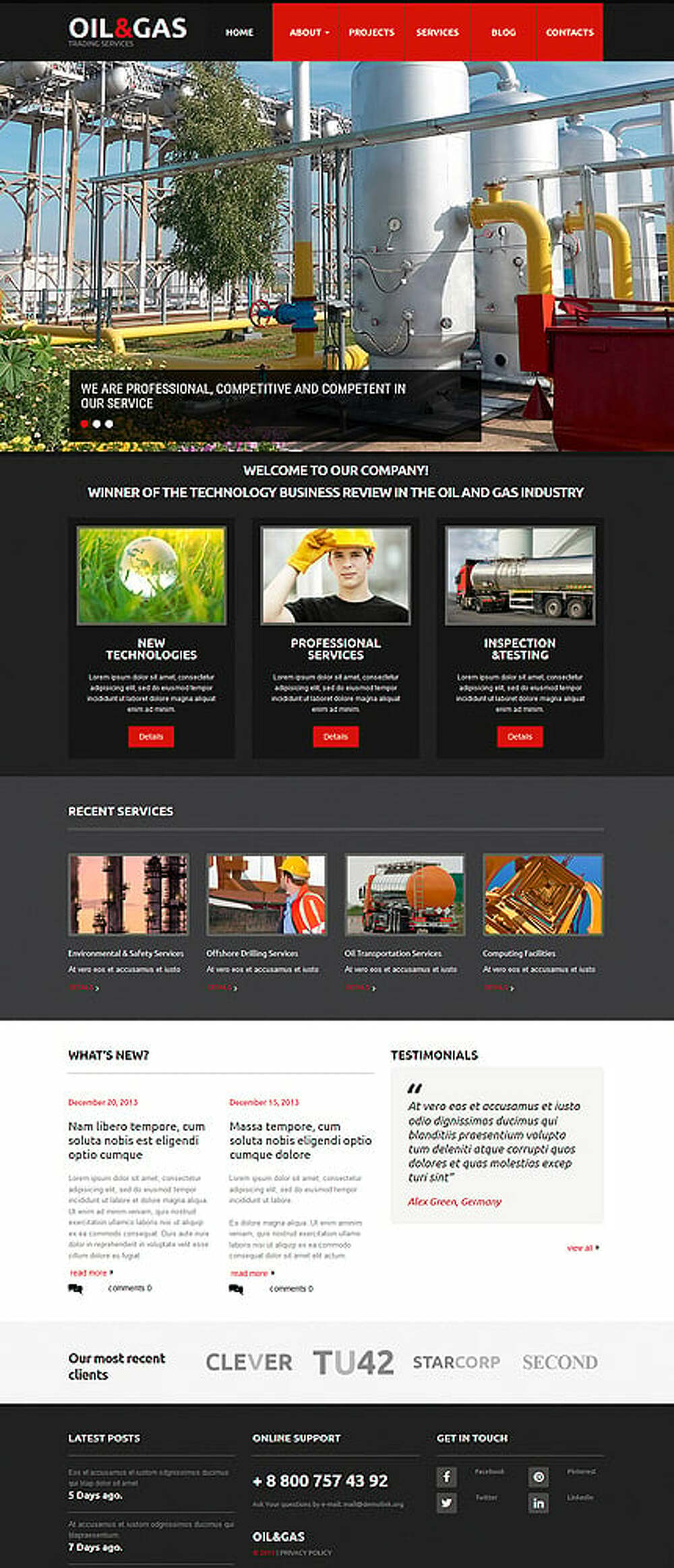 Gas& Oil Moto CMS 3 Template