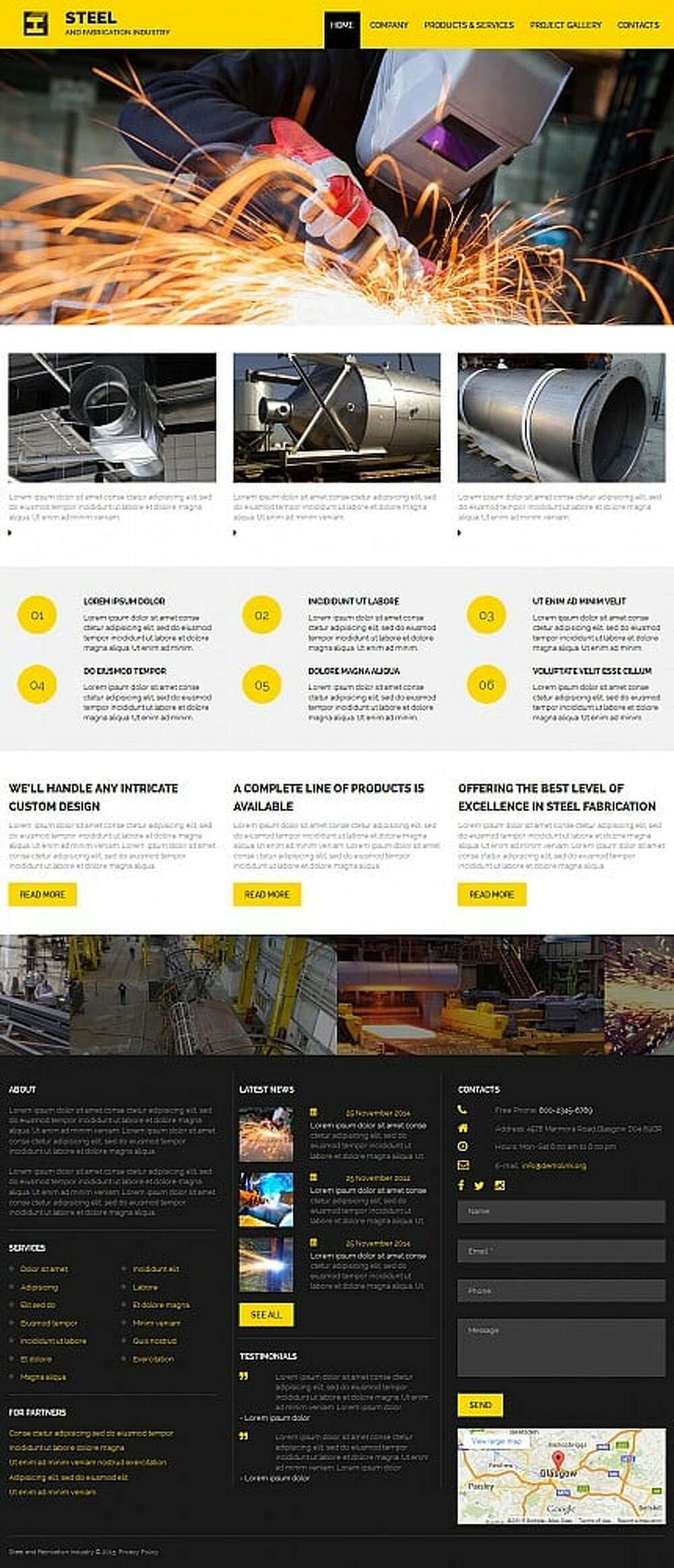 Steelworks Moto CMS 3 Template