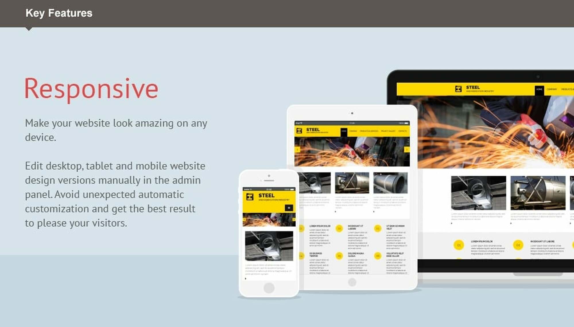 Steelworks Moto CMS 3 Template