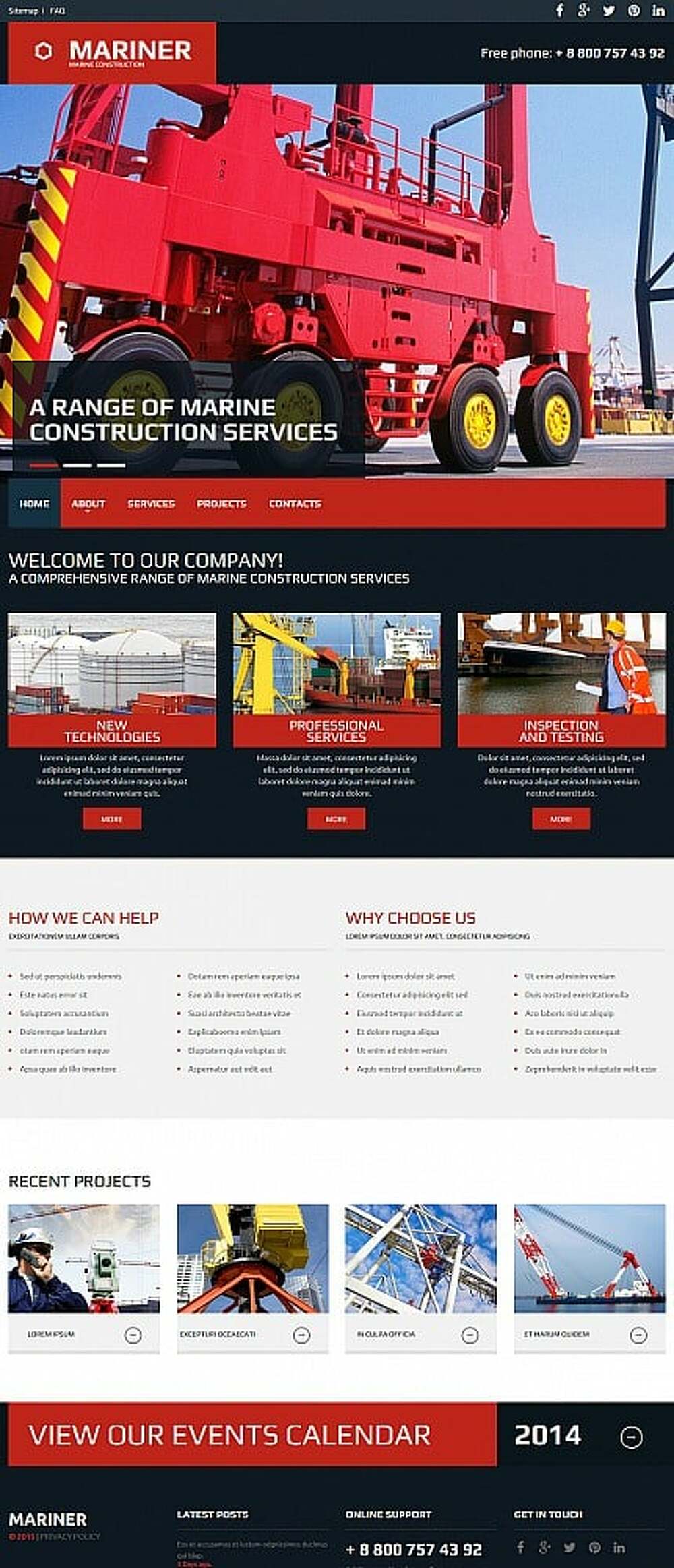 Industrial Moto CMS 3 Template