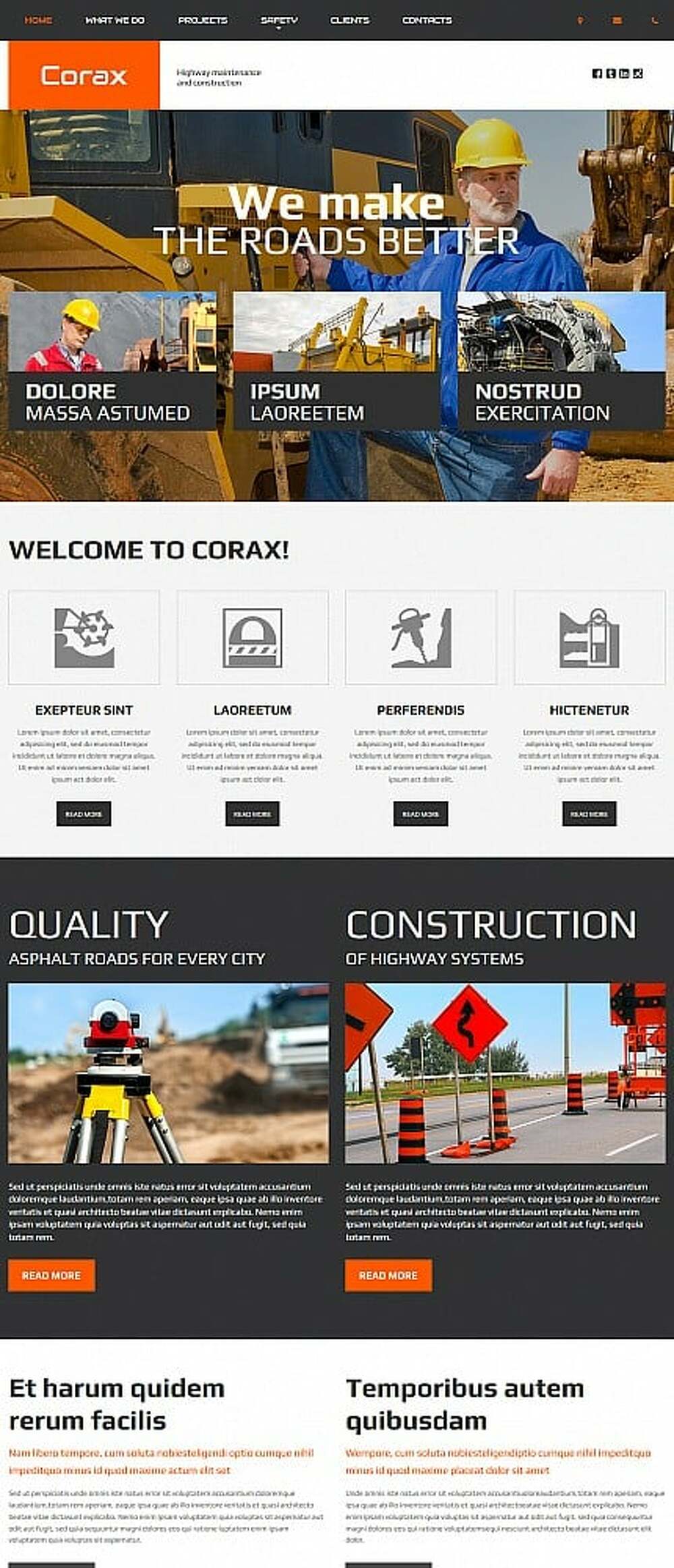 Industrial Responsive Moto CMS 3 Template