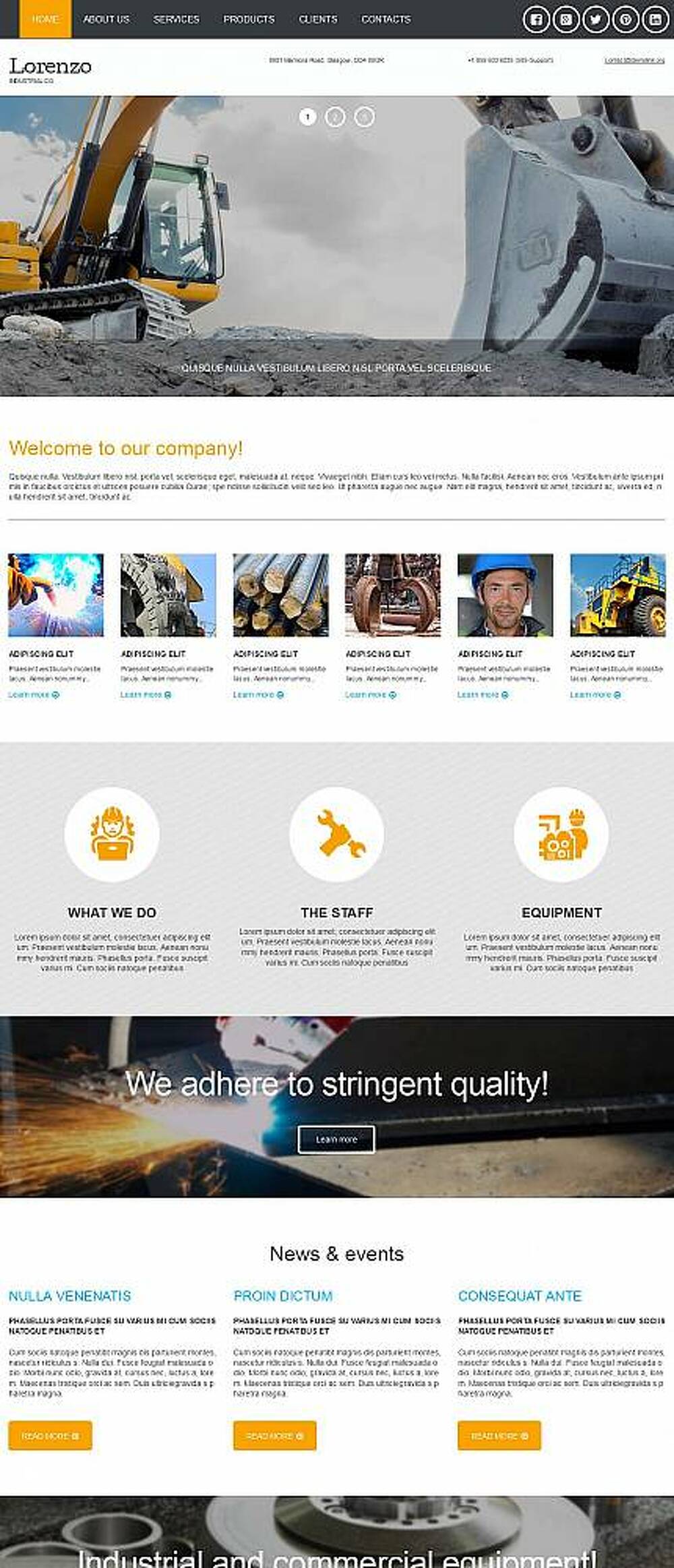 Industrial Moto CMS 3 Template