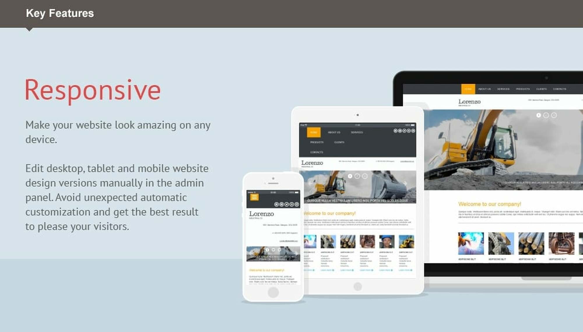 Industrial Moto CMS 3 Template