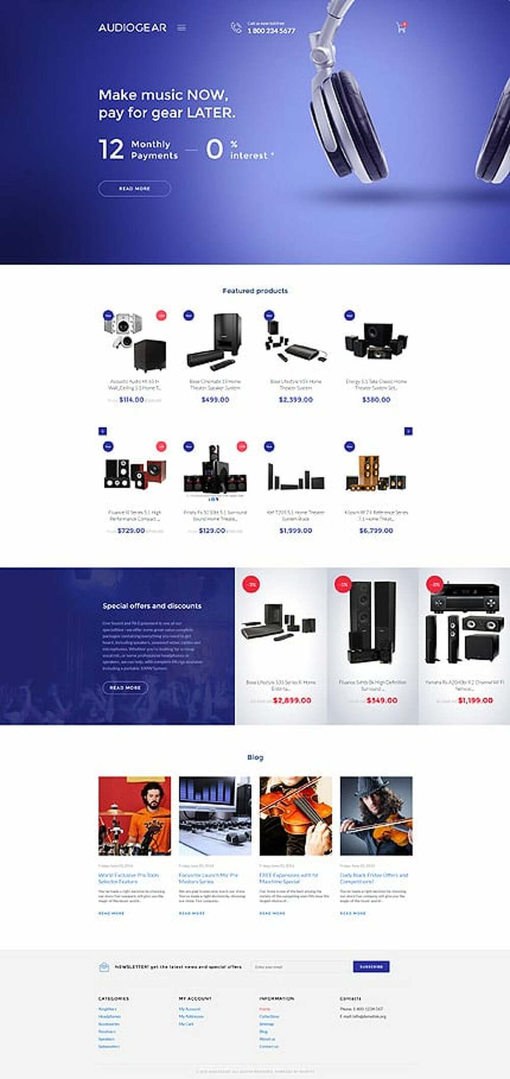 Audio Gear eCommerce Shopify Theme