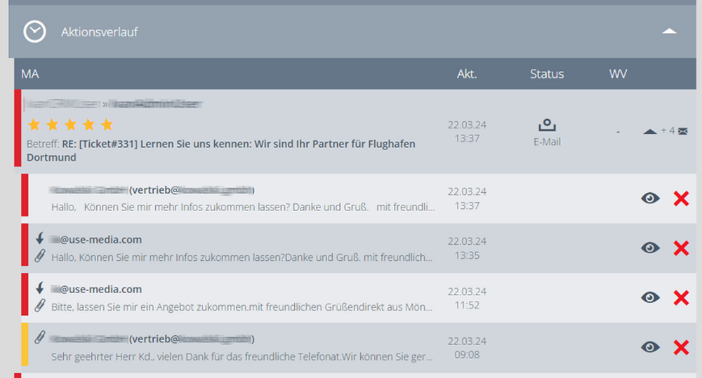 Gruppierte E-Mail