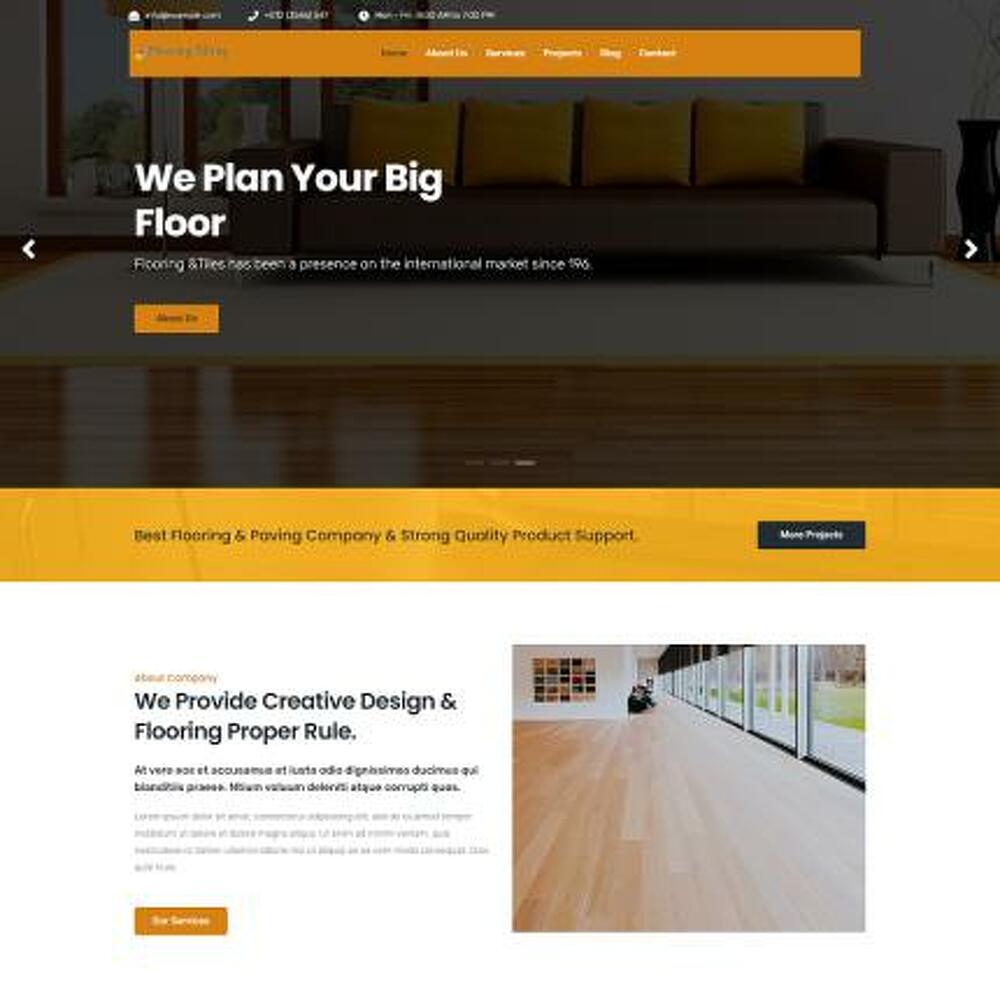 Floor and Paving Service HTML Landing Page Template